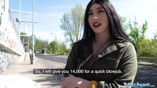 Американка подставила киску для ебли с пикапером за деньги в туннеле