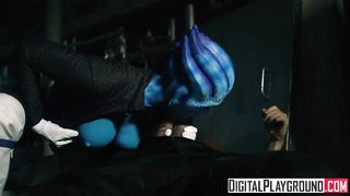 Лиара Т'Сони оттрахана Шепардом в порно пародии на Mass Effect