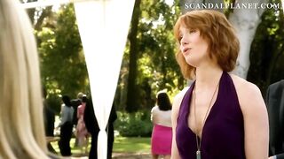 Алисия Уитт показывает маленькую грудь под платьем в сериале