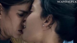 Лесбийский поцелуй с прелюдиями актрис Денай Гарсиа и Патрисии Веласкес