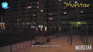 Россиянка Toma Mur ловит сперму ртом после отсоса на общественном балконе