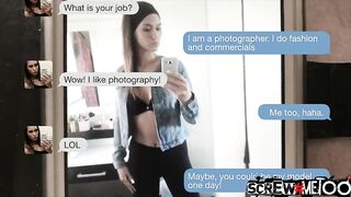 Молодая чешка соснула хуй до камшота на лицо на фотосессии
