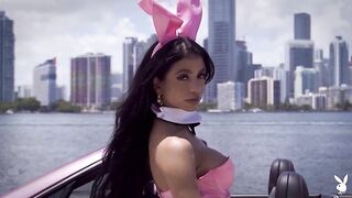 Октябрьский кролик Playboy Вероника Родригес на фотосессии в Майами