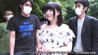 Толпа япошек в антикоронавирусных масках насладилась минетом на природе