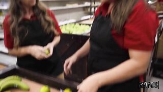 Работник «Пятерочки» Джонни Лав трахает коллегу перед открытием маркета