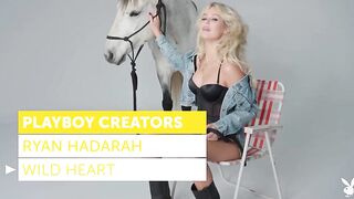 Голая наездница Райан Хадара в эротической фотосесии Playboy с конем