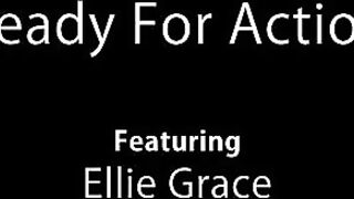 Зрелка с висячими дойками Элли Грейс осуществляет свои влажные фантазии