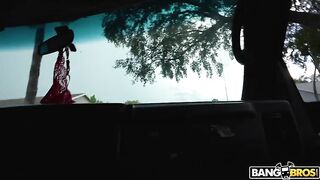 Мажор-натуралист отловил и трахнул в микроавтобусе дикую кошечку Китти Линн