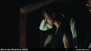 Обнаженные Сара Брукс и Триест Келли Данн в секс сценах из «Девушка с третьего этажа»