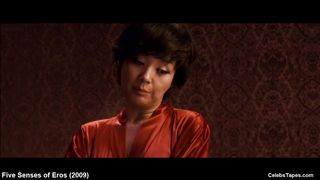 Пэ Чжон Ок и Ом Чон Хва в откровенных секс сценах из фильм «Пять чувств Эроса»