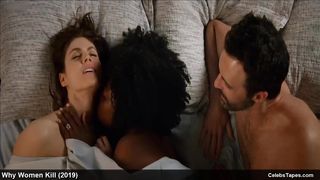 Александра Даддарио, Джиннифер Гудвин и Люси Лью в секс сценах из сериала «Почему женщины убивают»