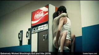 Голая Лили Коллинз в эротической сцене из триллера «Красивый, плохой, злой»