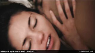 Сцены с сексом и голыми сиськами Офели Бау в мелодраме «Мектуб, моя любовь»