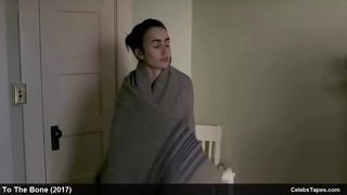 Голая Лили Коллинз в интимных сценах из триллера «Красивый, плохой, злой»
