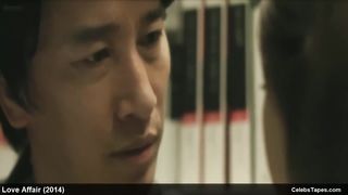 Хан Се-а и Юн Джи-мин в сексуальных сценах из дорамы «Тайный роман»