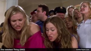 Кэмерон Диаз, Кристина Эпплгейт и Сельма Блэр в бикини в нарезке из фильма «Милашки»